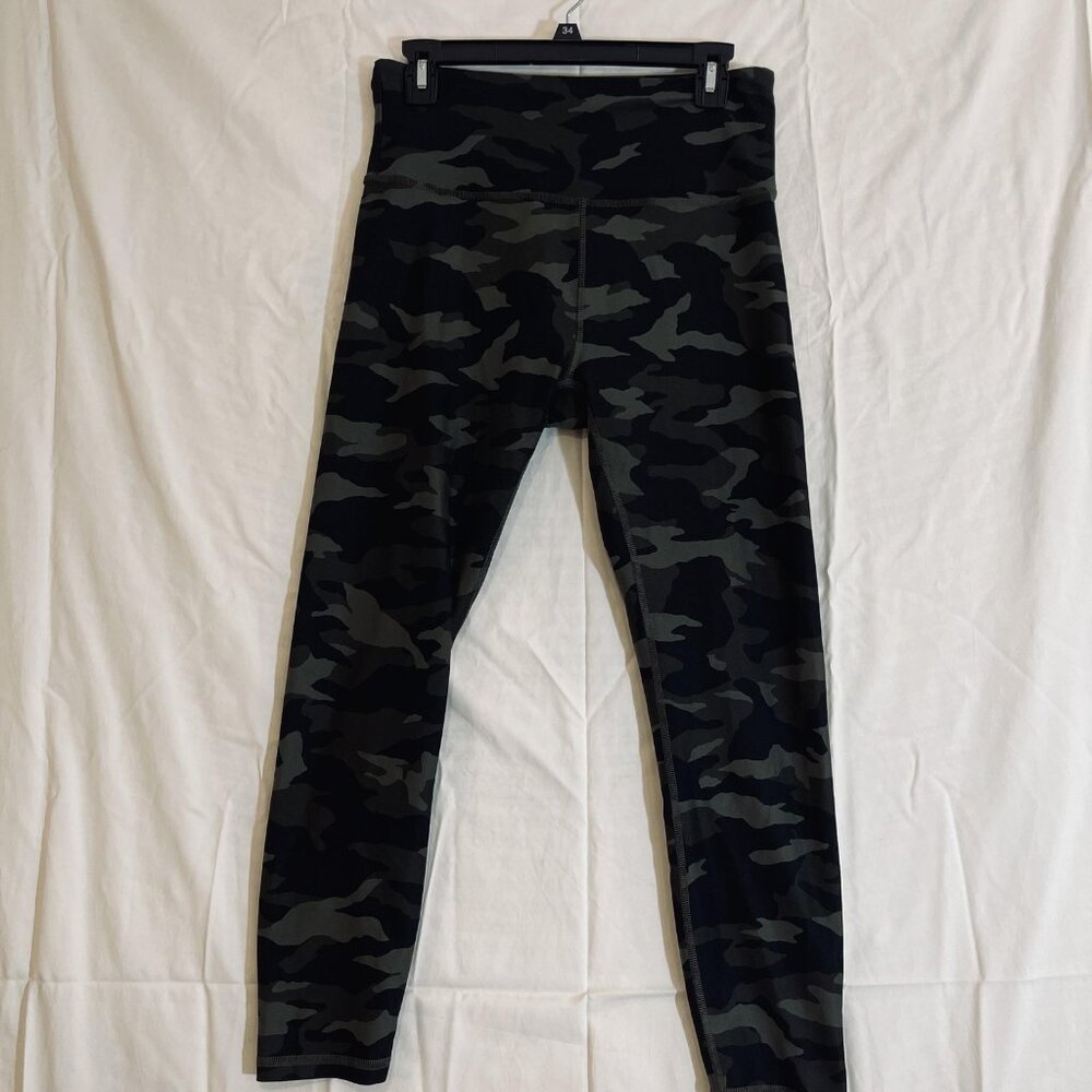 Zobha Leggings Womens Large Black Camo High Rise Yoga Activewear Stretch